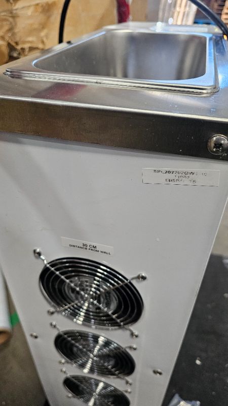 Photo 1 of ***Parts Only***VEVOR Commercial Ice Cream Maker, 10-20L/H Yield, 1000W Countertop Soft Serve Machine with 4.5L Hopper 1.6L Cylinder Touch Screen Puffing Shortage Alarm, Frozen Yogurt Maker for Café Snack Bar, White