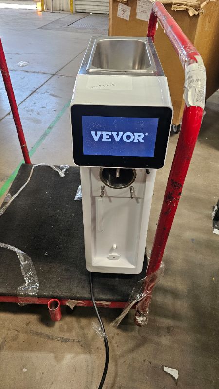 Photo 1 of ***Parts Only***VEVOR Commercial Ice Cream Maker, 10-20L/H Yield, 1000W Countertop Soft Serve Machine with 4.5L Hopper 1.6L Cylinder Touch Screen Puffing Shortage Alarm, Frozen Yogurt Maker for Café Snack Bar, White