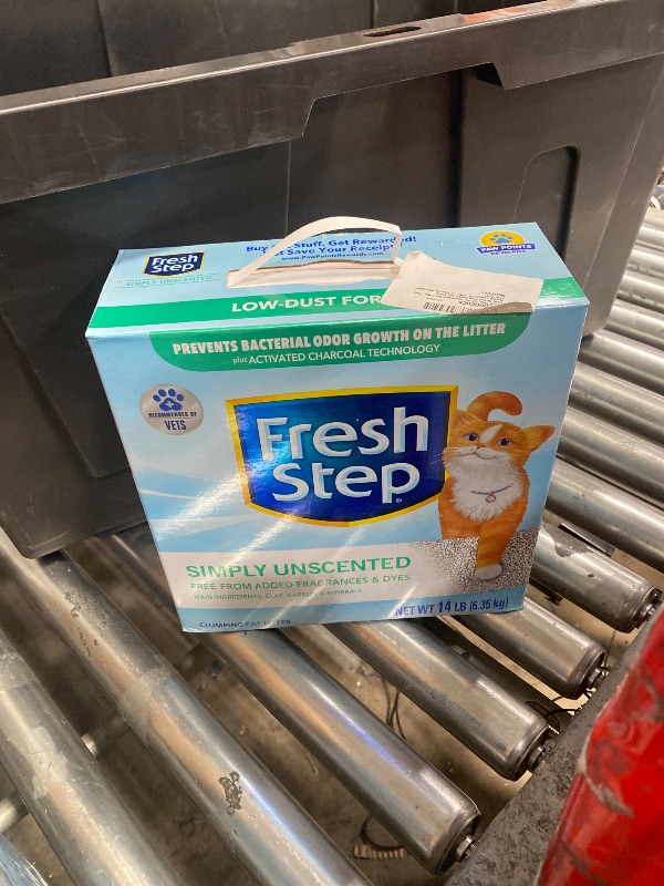 Photo 1 of Fresh Step Simply Unscented Clumping Litter, Fresh Step Unscented Cat Litter With Activated Charcoal Technology, 14 lb. Box