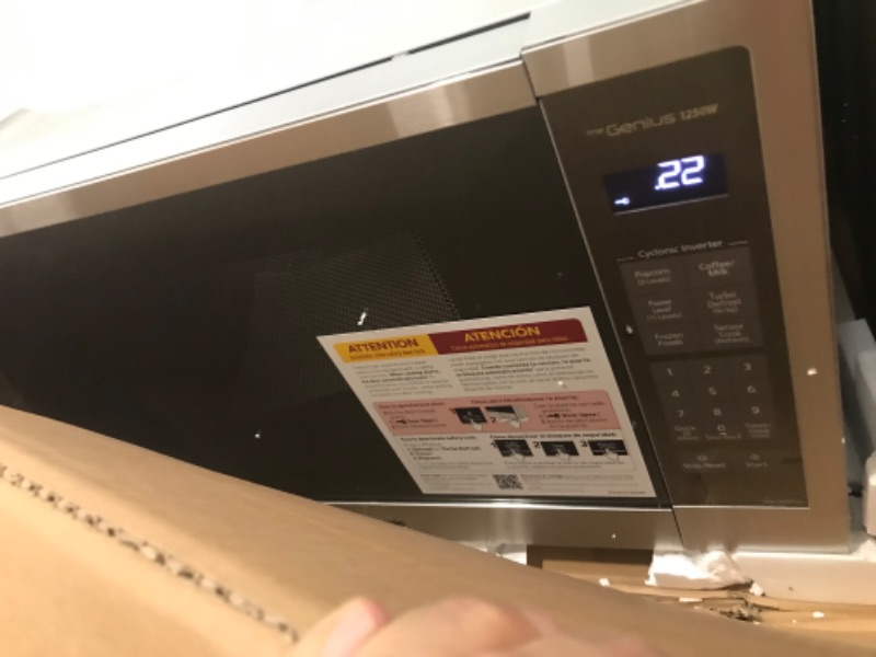 Photo 1 of Panasonic Microwave Oven, Stainless Steel Countertop/Built-In Cyclonic Wave with Inverter Technology and Genius Sensor, 2.2 Cu. Ft, 1250W, NN-SN97JS (Silver)