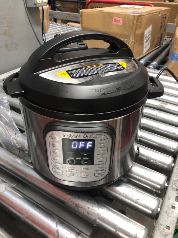 Photo 1 of Instant Pot Duo 7-in-1 Electric Pressure Cooker, Slow Cooker, Rice Cooker, Steamer, Sauté, Yogurt Maker, Warmer & Sterilizer, Includes App With Over 800 Recipes, Stainless Steel, 6 Quart