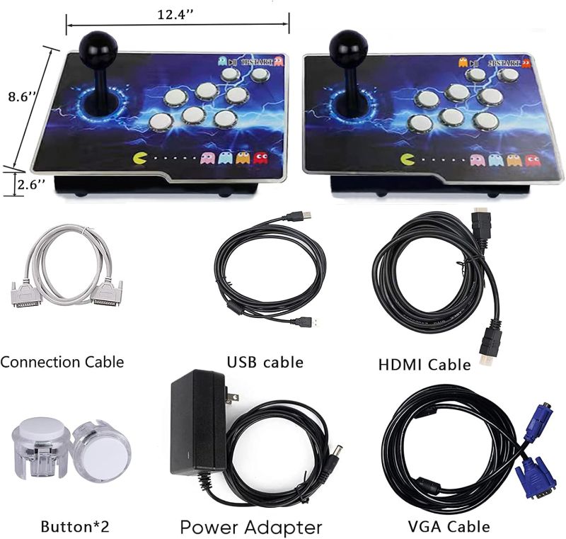 Photo 1 of (SEE NOTES) ****PARTS ONLY****NONREFUNDABLE****USED NOT TESTED*MISSING HARDWARE*RegiisJoy 10000 in 1 Arcade Game Console Pandoras 18S WiFi Function Game Machine for PC & Projector & TV, 2-4 Players, 1280X720, 3D Games, Search/Hide/Save/Load/Pause Games, F