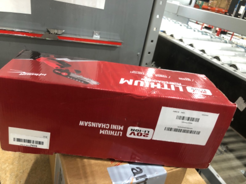 Photo 1 of Cordless Mini Chainsaw, 20V Max Battery 6 Inch Small Chain Saw, One-Hand Handheld Electric Portable Chainsaw for Cutting Wood Trimming and Woodworking- Mini Chain Saw Cordless with 1 Batter