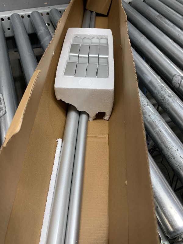 Photo 1 of 1 Inch Double Curtain Rods 36 to 72 Inches (3 to 6 ft), USFOOK Single Drapery Rods for Windows 24 to 68 Inches, Telescoping Dual Curtain Rod with Silver Translucent Finials