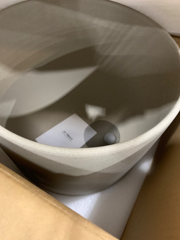 Photo 1 of LE TAUCI 12 Inch Pots for Plants, Ceramic Large Planters for Indoor Plants, Indoor Plant Pots for Home Garden Patio Office, Planter Pots with Drainage Hole and Rubber Plug, Neutral Gray