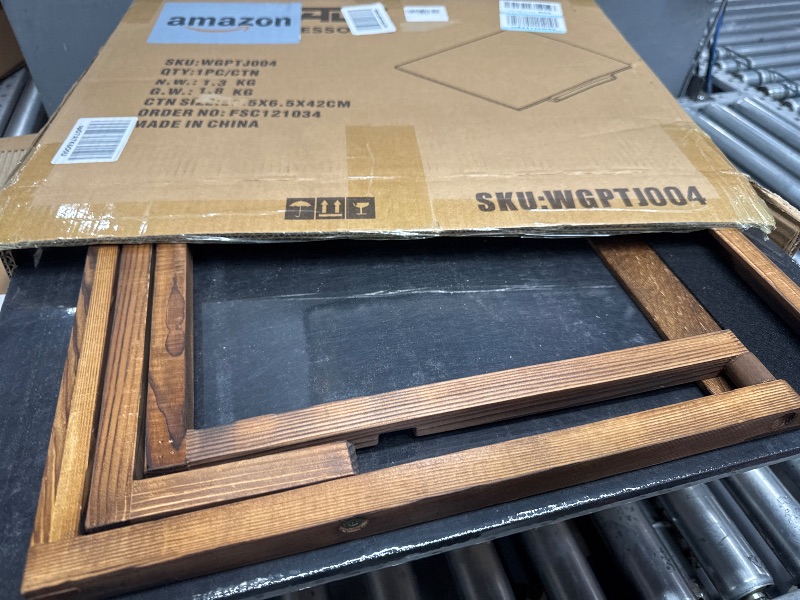 Photo 1 of Tektalk Foldable Jigsaw Puzzle Board with 3 angle adjustable Bracket / Stand, Lightweight Portable Puzzle Mat Plateau with Wooden Easel, Foldaway Felt Puzzle Table, for Up to 1000 Pieces - Black