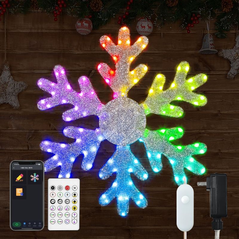 Photo 1 of 168 LED/ 168 luces LED rgb snow flake