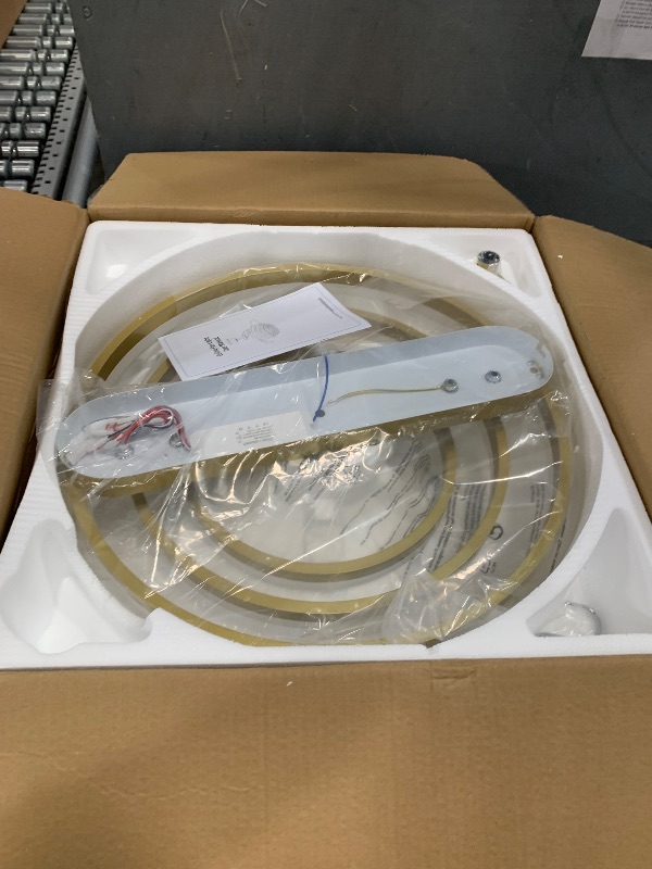 Photo 1 of LEDIARY 42 Inch Retractable Ceiling Fan with Lights, Fandelier Ceiling Fan with 6 Speeds,3000K-6000K Adjustable,and DC Motor,Chandelier Ceiling Fans with Lights and Remote for Bedroom Living Room,Gold