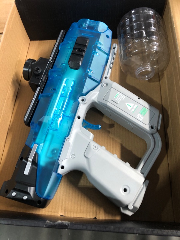 Photo 2 of ***(MISSING PARTS/ SEE NOTES)***
CwlongDrong Toy Blaster Gel Gun Ages 8+ Boys Girls Toy - Automatic/Manual Mode - Can be Used Even Without Electricity - Own The Lights - Electric Launcher with 40,000 Gel Rounds and Goggles (Blue)