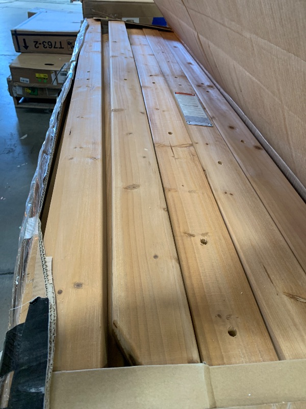 Photo 1 of **MISSING 2ND BOX, BOX 1 OF 2** Backyard Discovery Buckley Hill Wooden Swing Set, Made for Small Yards and Younger Children, Two Belt Swings, Covered Mesh Fort with Canopy, Rock Climber Wall, 6 ft Slide Green