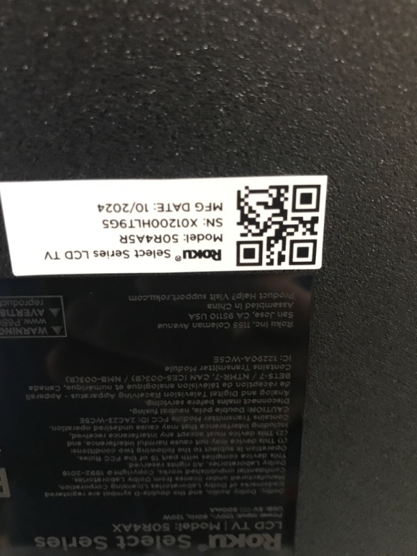 Photo 1 of Roku Smart TV – 50-Inch Select Series 4K HDR RokuTV with Roku Enhanced Voice Remote, Brilliant 4K Picture, Automatic Brightness, & Seamless Streaming – Live Local News, Sports, Family Entertainment