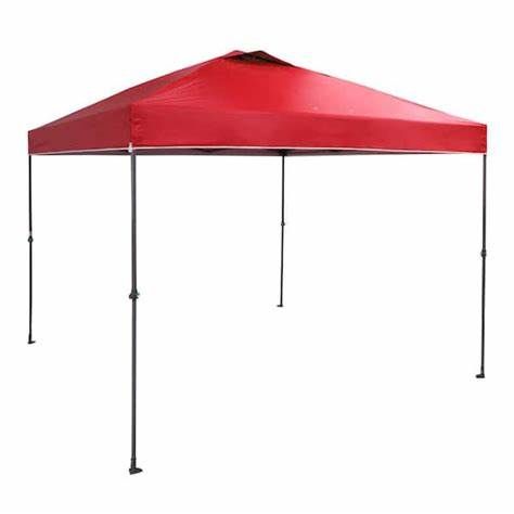 Photo 1 of 10 ft. x 10 ft. Red Instant Canopy Pop Up Tent
