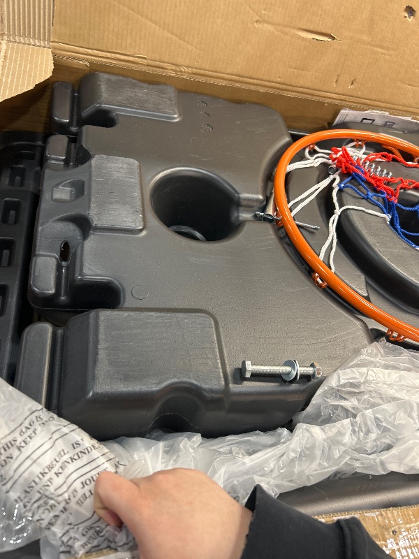 Photo 1 of *** SEE NOTES ***Simple Deluxe Basketball Hoop Outdoor Adjustable 4.2-10ft, Portable Hoops & Goals Court System, 44'' Shatterproof Backboard, Fillable Base & Wheels, Gifts for Kids, Youth, Adults in Backyard/Driveway