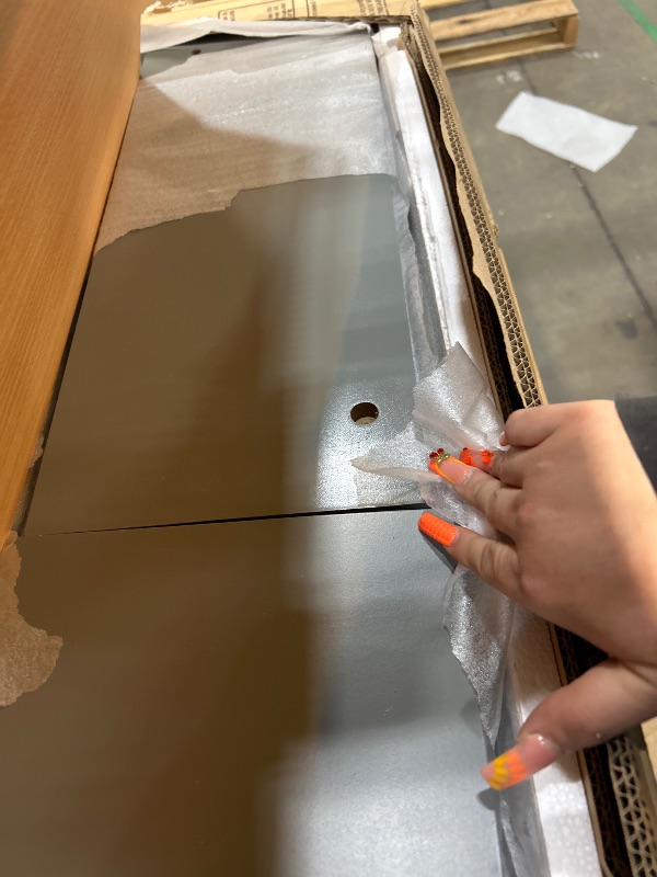 Photo 1 of *** SEE NOTES **+BOVZA Twin Over Twin Bunk Bed with Built-in Shelves Beside Both Upper and Down Bed and Storage Drawer, for Kids, Teens, Adults, Gray