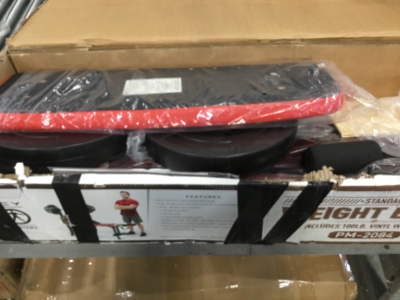 Photo 1 of **NON-REFUNDABLE** (PARTS) Marcy Pro Standard Weight Bench with 100 lbs Vinyl-Coated Weight Set PM-2084, Flat