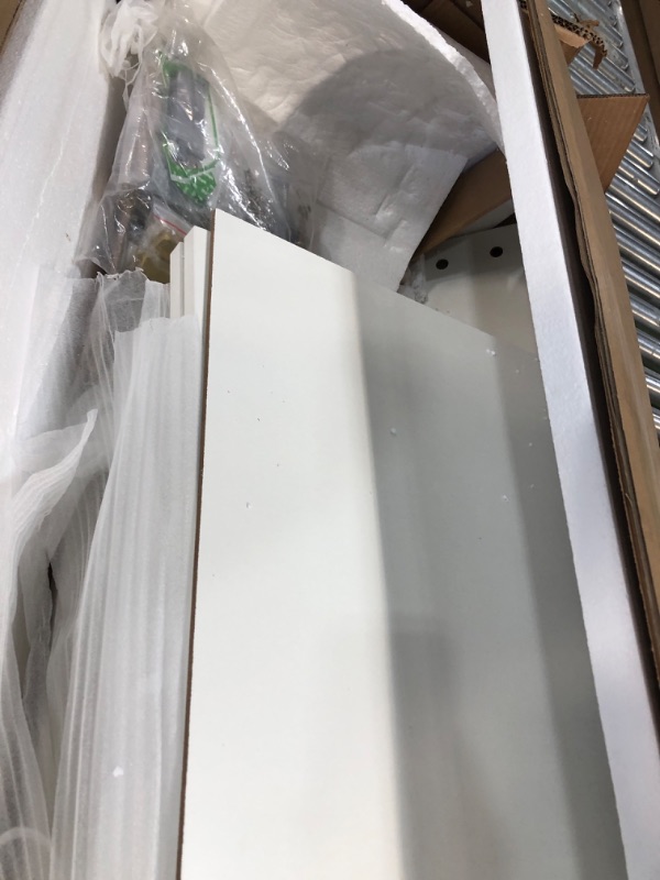 Photo 1 of Tribesigns Luxury Buffet Cabinet with Storage, 59 Inch Kitchen Sideboard Cabinet with 4 Doors, Coffee Bar Cabinet Storage Cabinet for Dining Room, Living Room, White and Gold