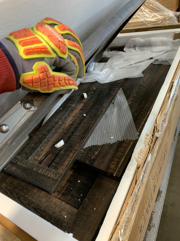 Photo 1 of YITAHOME Coffee Table Farmhouse Coffee Table with Storage Rustic Wood Cocktail Table,Square Coffee Table for Living Meeting Room with Half Open Storage Compartment,Light Brown