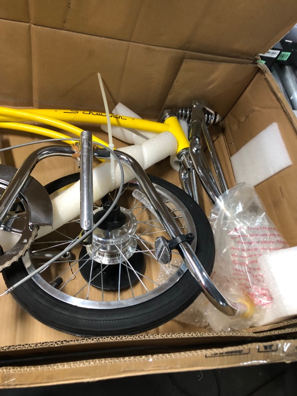 Photo 1 of ***INCOMPLETE - MISSING PARTS - SEE COMMENTS***
Schwinn Classic Krate Kids Bike, for Boys and Girls Age 6+ Year Old, Iconic Sting-Ray Frame & Springer Fork, Vintage High-Rise Ape Handlebar, Banana Seat, Lemon Peeler
