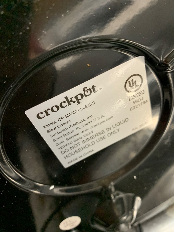 Photo 1 of Crock-Pot 6 Quart Cook & Carry Programmable Slow Cooker with Digital Timer, Stainless Steel (CPSCVC60LL-S), pack of 1