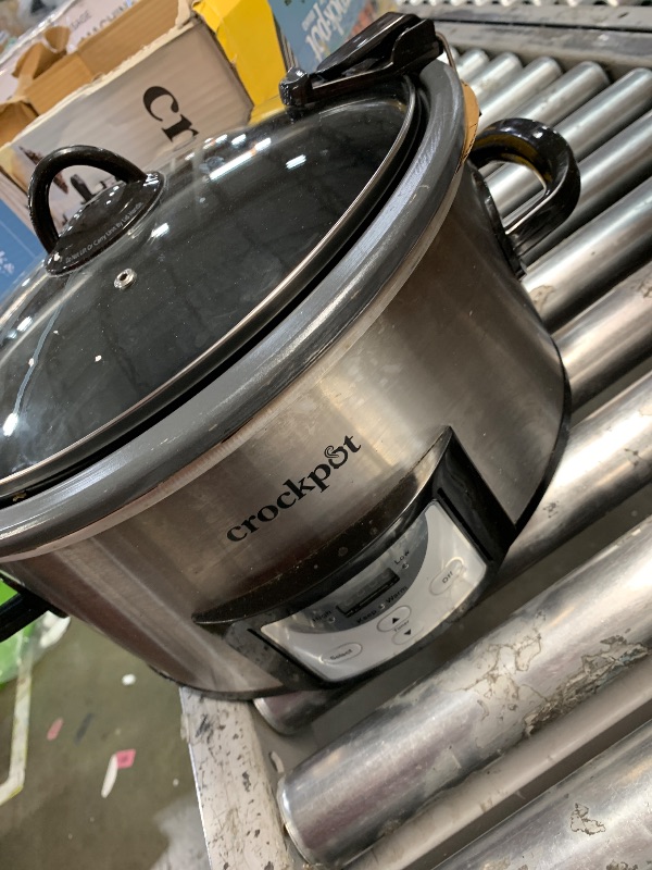 Photo 1 of Crock-Pot 6 Quart Cook & Carry Programmable Slow Cooker with Digital Timer, Stainless Steel (CPSCVC60LL-S), pack of 1