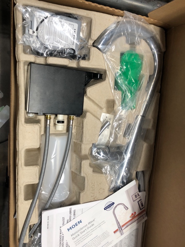 Photo 3 of ***HEAVILY USED - HARD WATER BUILD UP - SEE PICTURES***
Moen 87014EWC Essie MotionSense Wave One-Handle Touchless Kitchen Faucet with Pull Down Sprayer and Soap Dispenser, Chrome