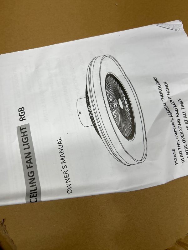 Photo 1 of KAMLAM 24" Low Profile Ceiling Fans with Lights, Bladeless Ceiling Fan with RGB Light, wtihwith Alexa, Remote/APP/Voice Control, Enclosed Flush Mount Ceiling Fan Dimmable Color Changing LED Ambient