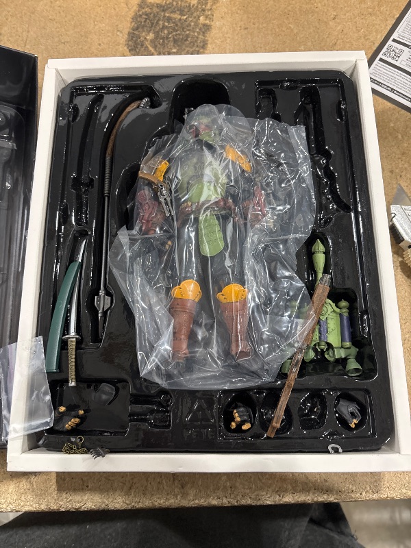 Photo 2 of **APPEARS TO BE MISSING ONE OF THE LITTLE ACCESSORIES**
TAMASHII NATIONS - Star Wars: The Book of Boba Fett - Daimyo Boba Fett, Bandai Spirits MEISHO Movie Realization Action Figure