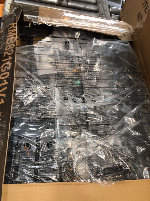 Photo 1 of ***see notes***VASAGLE LED Bed Frame Queen Size, 36.7/39.3 Inches, with Headboard and 4 Drawers, 1 USB Port and 1 Type C Port, Adjustable Upholstered Headboard, No Box Spring Needed, Light Gray URMB821G01