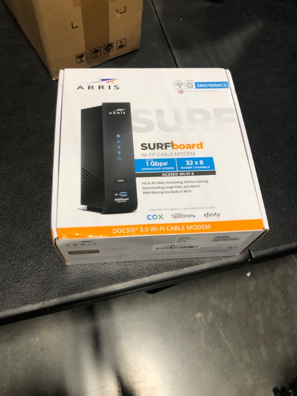 Photo 2 of ARRIS SURFboard SBG7600AC2 DOCSIS 3.0 Cable Modem & AC2350 Wi-Fi Router , Approved for Comcast Xfinity, Cox, Charter Spectrum & more , Four 1 Gbps Ports , 800 Mbps Max Internet Speeds