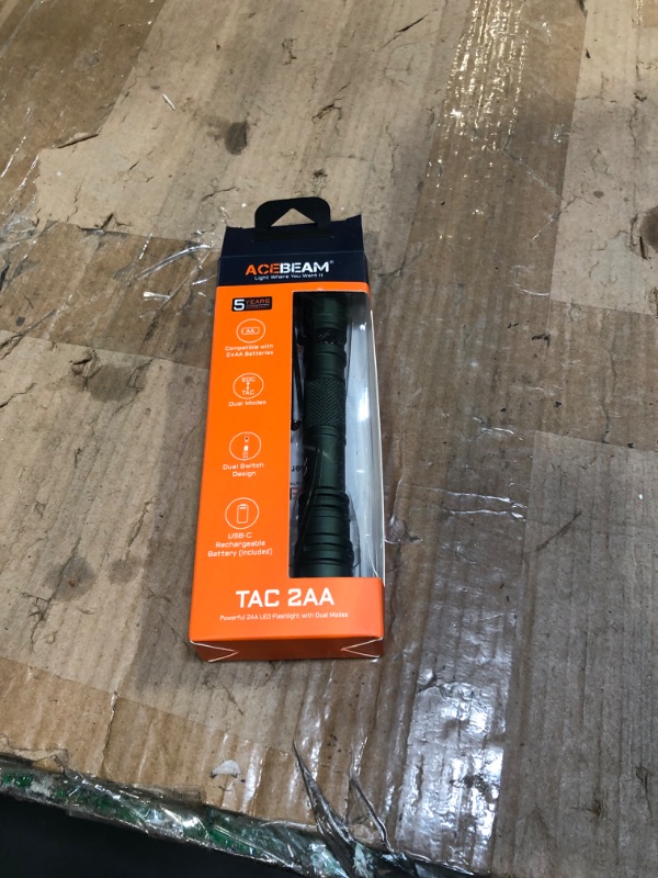 Photo 1 of ACEBEAM TAC 2AA EDC Tactical Dual Modes Flashlight Rechargeable, 1600 High Lumens Flashlight, Dual Switch Pocket LED Flashlight, Super Bright Small Flash Light for Emergency, Camping, Home