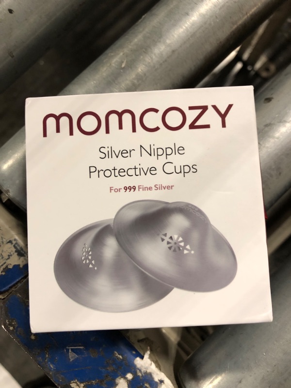 Photo 3 of ***1 PIECE ONLY*** Momcozy 999 Silver Nursing Cups Original Perforated Breathable Design, 999 Silver Nipple Cover for Breastfeeding Essential, Silver Nipple Shield for Nursing Newborn, Metal Nipple Shields, Regular Size