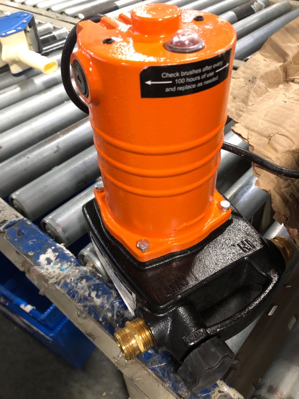 Photo 2 of ***VERY DAMAGED BOX*** VEVOR Cast Iron Water Transfer Pump, 115V AC 1600 GPH 1/2HP, Portable Electric Utility Pump with Carbon Brush, Filter, Brass Connectors, for Garden, Rain Barrel, Pool, Pond, Hot Tub, Aquarium Draining