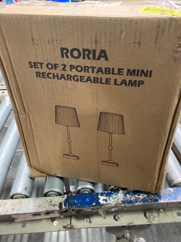 Photo 1 of ***SET OF 1*** RORIA Set of 2 LED Cordless Table Lamps, Portable Rechargeable 5000mAh Outdoor Table Lamp, Touch Stepless Dimmable Battery Powered Bedside Desk lamp for Bedroom/Dinner/Dining Room/Terrace (Green)