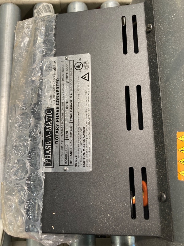 Photo 1 of ***PRODUCT SIMILAR TO THE IMAGE*** Phase-A-Matic R-2 R Series 2 HP Rotary Phase Converter, 230V, UL Certified
