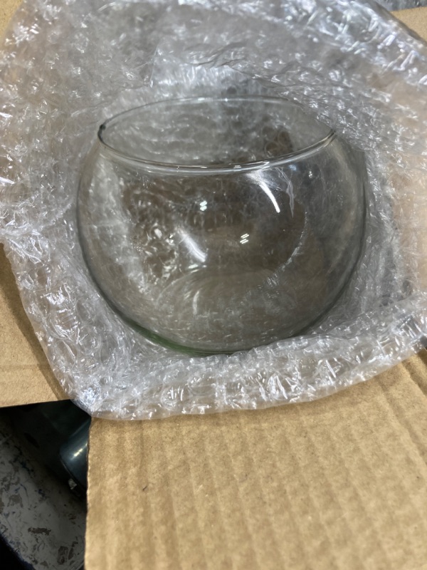 Photo 2 of **11PCS***12 Pcs Fish Bowl Vase Glass Bubble Bowl Globe Glass Bowl Clear Bubble Vase Round Terrarium Goldfish Bowl Globe Flower Vase Centerpiece for Weddings Events Arrangements Office Home, 3.3x2.8x3.5 inch
