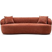 Photo 1 of *****simnilar******ERYE Sofá independiente de 3 asientos de felpa Boucle moderno de media luna cómodo sofá de ocio con 2 almohadas a escala perfecta, sofá curvado elegante de gran tamaño para el hogar, oficina,