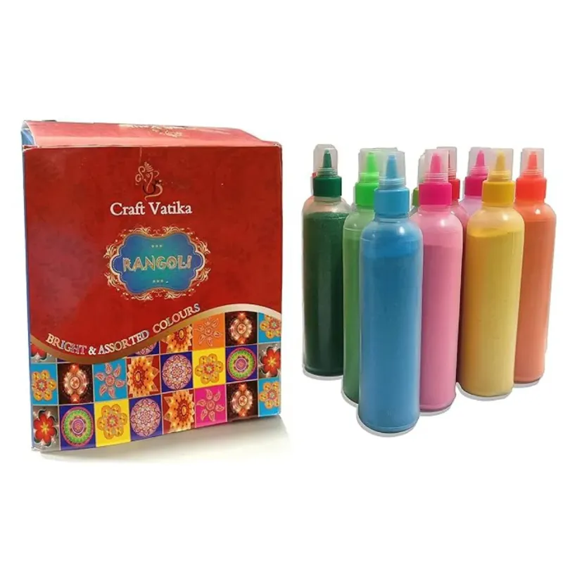 Photo 1 of 12 Rangoli Colour Powder Tube Kit Diwali Decpraation