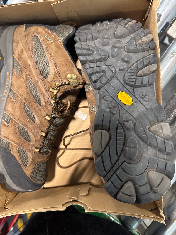 Photo 3 of Merrell Men's Moab 3 Mid Waterproof Hiking Boot, Earth, 14 Wide