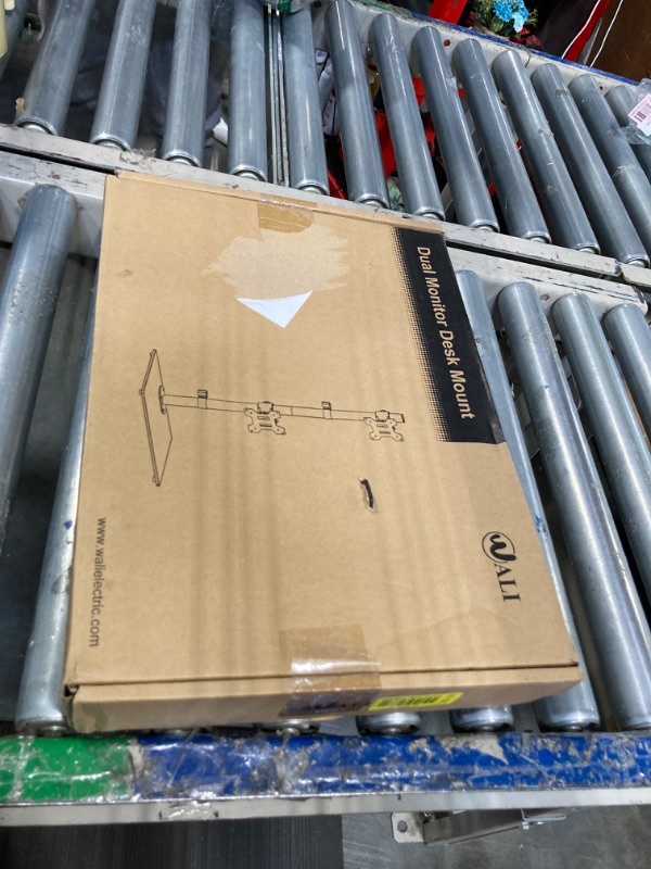 Photo 1 of WALI Vertical Dual Monitor Stand, Stack Monitor Mount for 2 Screens Up to 27 Inch,Free-Standing Monitor Riser Desk Mount with Swivel, Tilt, Height Adjustable(GMF002S)