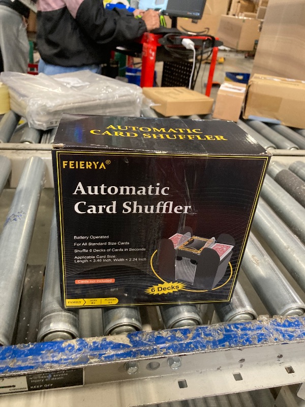 Photo 1 of Automatic Card Shuffler 2/1/4/6 Deck,Battery-Operated Electric UNO Poker Shuffler,Playing Card Shuffler for Home Card Game,Travel 1-6 Decks