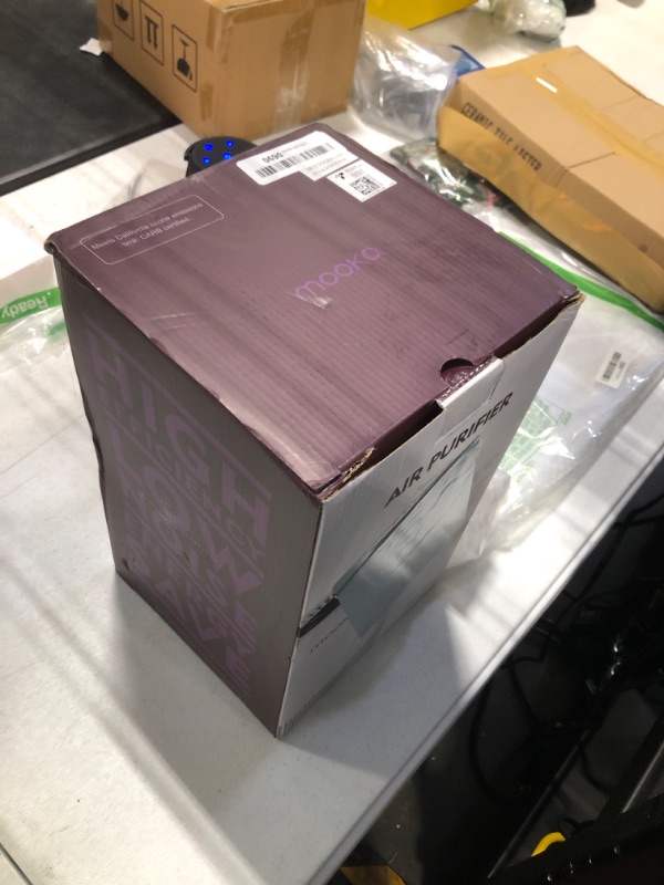 Photo 1 of **USE FOR PARTS***
Air Purifiers for Home Large Rooms up to 1200ft², MOOKA H13 True HEPA Air Purifier for Bedroom Pets with Fragrance Sponge, Timer, Air Filter Cleaner for Smoke, Odor, Dander, Pollen (White)