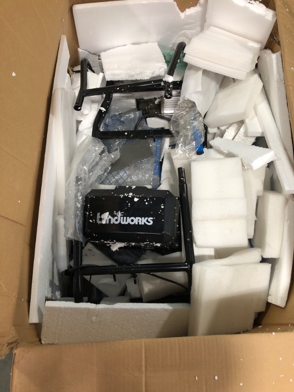 Photo 1 of Landworks Utility Service Cart Wheelbarrow Power Wagon, Super Duty Electric 48V DC Li-Ion Battery Powered, 500 lbs Load & 1000+ lbs Hauling Capacity, Farm & Garden Dump with Modular Cargo Bed