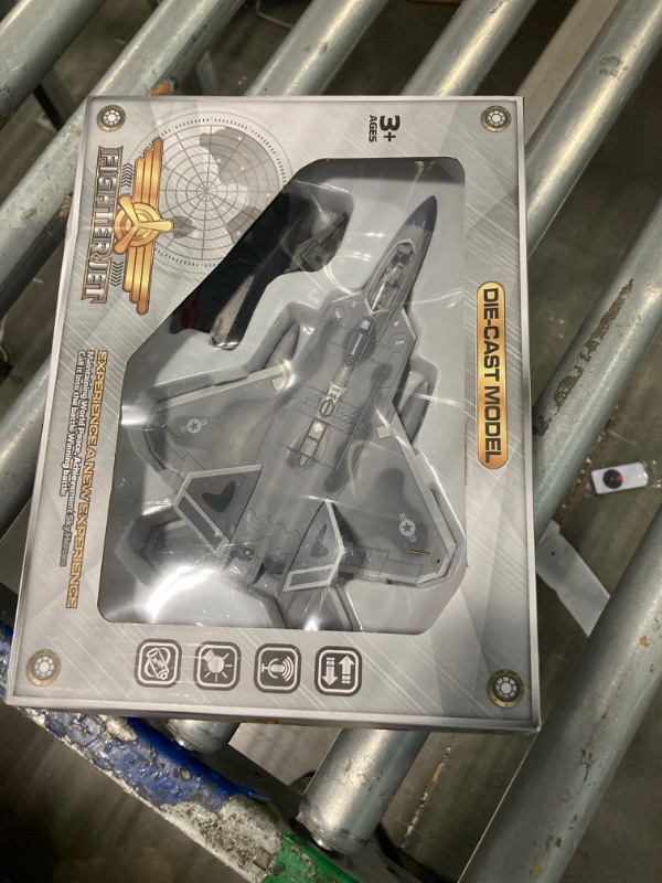 Photo 1 of OTONOPI Fighter Jet Toy F-22 Raptor Fighter Bomber Aircraft Diecast Army Fighting Jet 1/100 Airplanes Model with Lights and Sounds for Kids