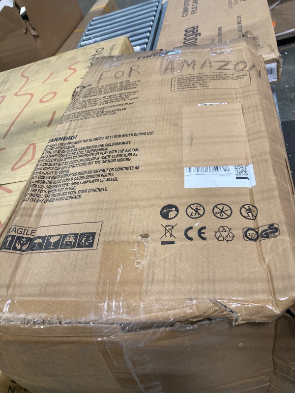 Photo 1 of Inflatable Water Slide, Bounce House with 2 Slide for Kids, Inflatable Waterslide Park with Splash Pool, Basketball Hoop, Ball Shooting & Water Cannon for Backyard, Outdoor, Indoor