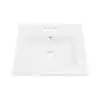 Photo 1 of 24 in. W x 19.7 in. D Ceramic Drop in Single Bowl Vanity Top in White with 3-Faucet Holes and Overflow