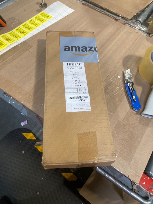 Photo 1 of IFELS Heavy Duty Curtain Rods for Windows 66 to 120 Inch, 1 Inch Adjustable Black Curtain Rod Set with Easy Installation and Modern Design (A1,Black,30-120")