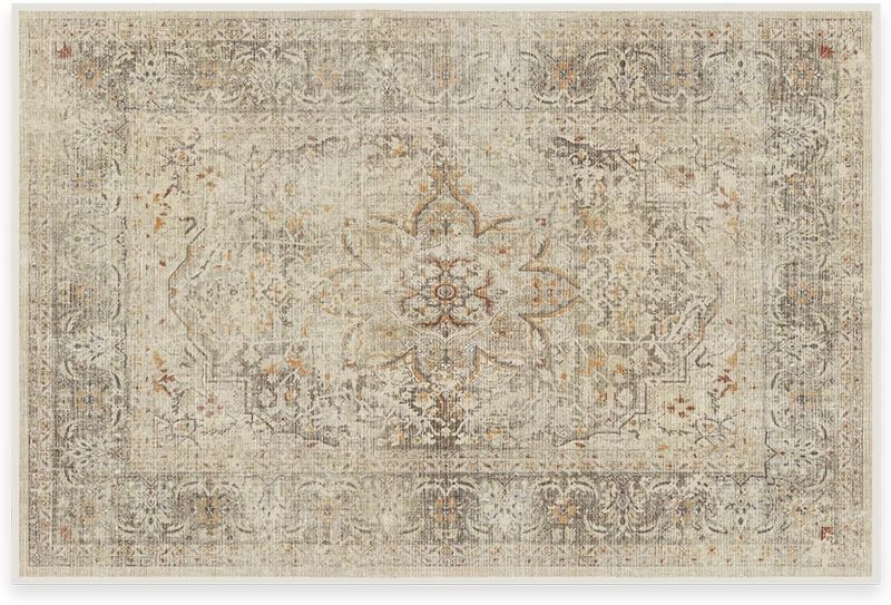 Photo 1 of 
RUGGABLE Sarrah Washable Rug - Perfect Vintage Area Rug for Living Room Bedroom Kitchen - Pet & Child Friendly - Stain & Water Resistant - Hazel...