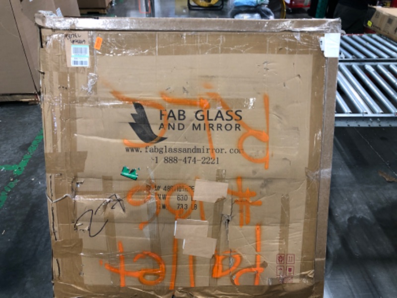 Photo 1 of 48" Inch Round Glass Table Top 3/8" Thick Pencil Polish Edge Tempered by Fab Glass and Mirror