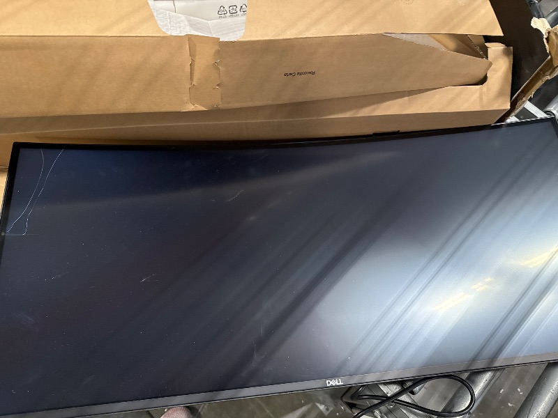 Photo 4 of ** PARTS NEEDS NEW SCREEN AS IS NO REFUNDS **Dell U3821DW UltraSharp Curved USB-C Hub Monitor - 37.52-inch WQHD (3840 x 1600) 60Hz 2300R Curvature Display, 8ms Response time, USB-C/DP/HDMI/RJ-45, Height/Slant/Tilt/Swivel Adjustability - Silver