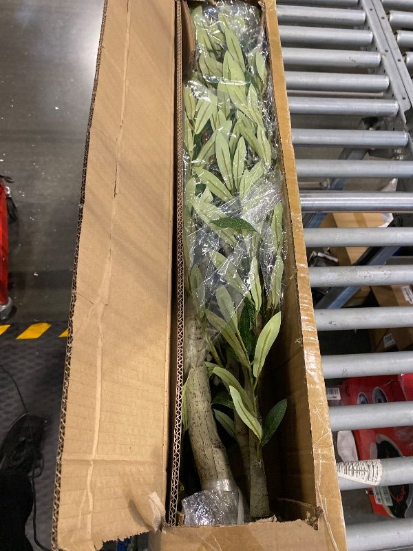 Photo 1 of Alonfale 8.5ft Artificial Olive Tree, Tall Fake Olive Trees for Indoor, Faux Olive Silk Tree, Large Olive Plants with Weighted Base for Home Decor and Office, Low Maintenance, ?1 Pack?8.5FT?